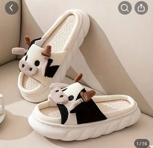 Pantuflas o chancletas de vaca