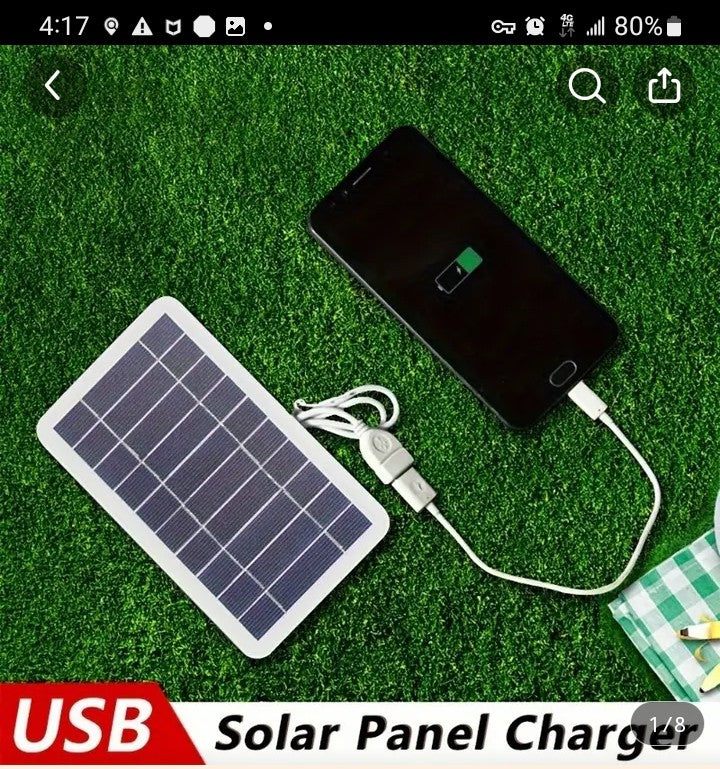 Solar cell phone charger